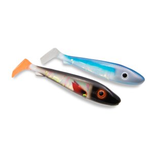 Svartzonker McRubber Mc Rubber Jr 17cm - 2 Stück - alle Farben - Flash - Blue Silver & Sober