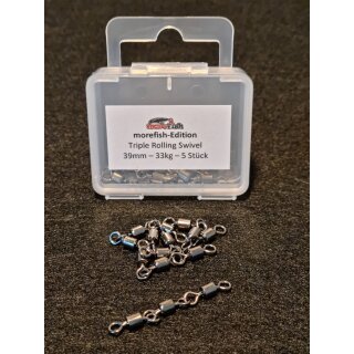 morefish Edition - Triple Rolling Swivel - alle Größen - 52mm - 60kg
