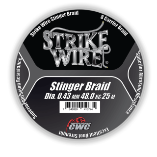 CWC Strike Wire - Stinger Braid - Vorfach Material - 0,43m - 48kg - 25m - neu!