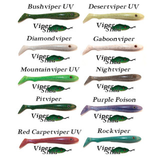 ViperShad - Smaland Sportfiske - Viper Shad 23cm - alle Farben - neu! Bushviper UV (Motoroil)
